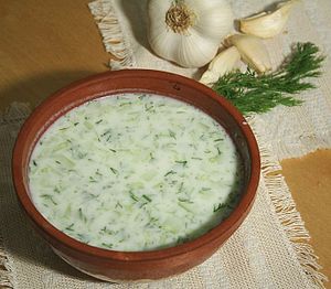 Tarator is a chilled yogurt and cucumber soup ...